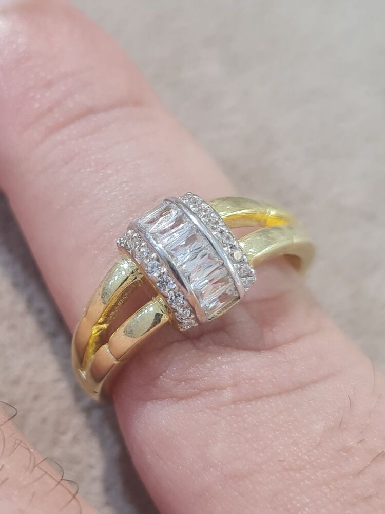 gümüş gold kaplama yüzük