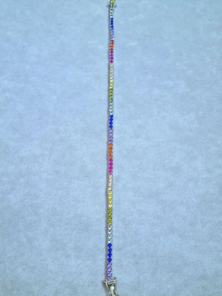 RAINBOW renkli ince su yolu kadın bileklik