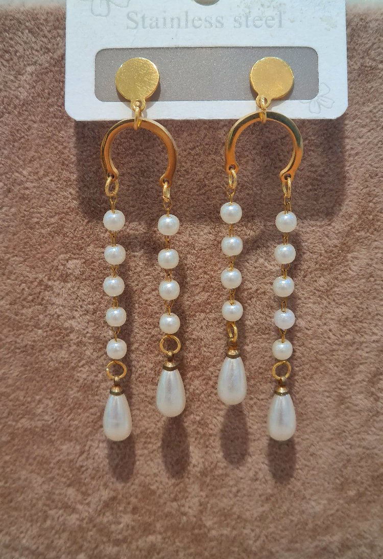ÇELİK BONCUK SALLANTILI KÜPE