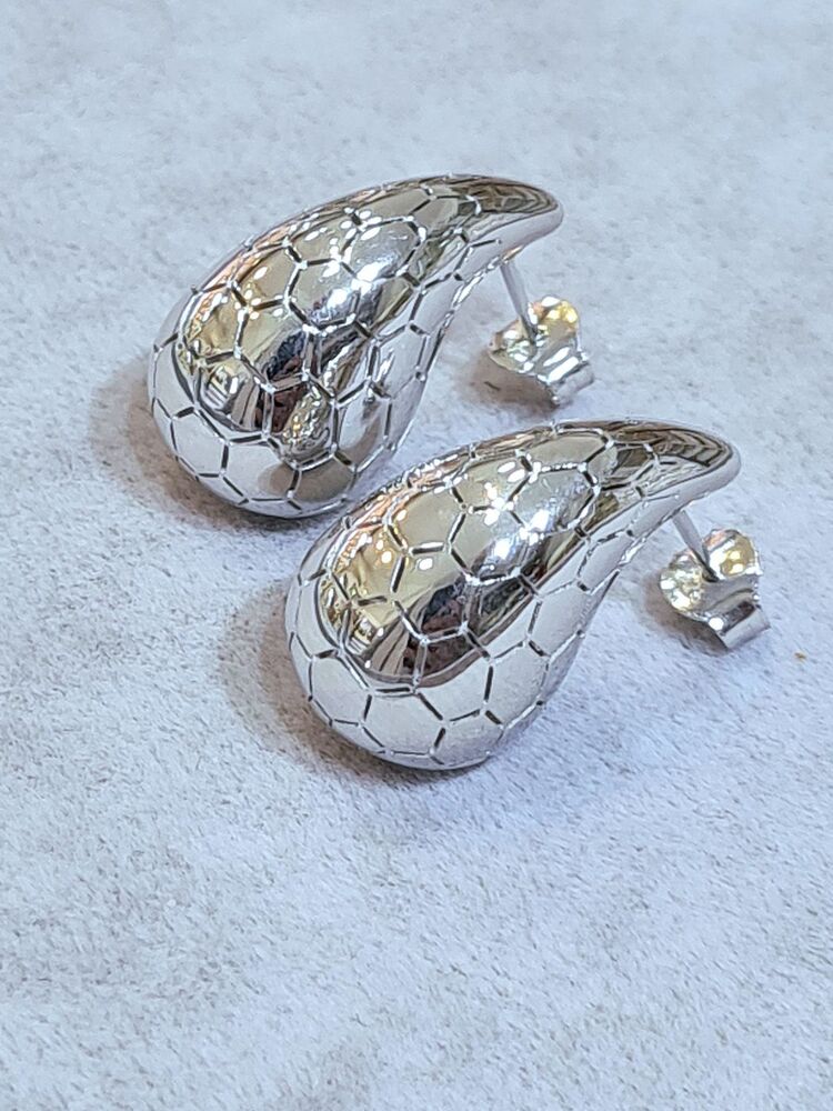Bottega Damla model puantiye motifli damla küpe
