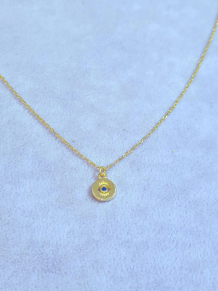 mini gold renk göz kolye