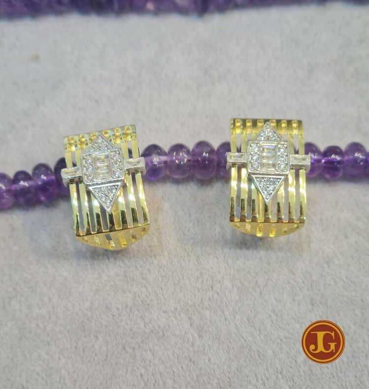gümüş gold kaplama Serenay model küpe