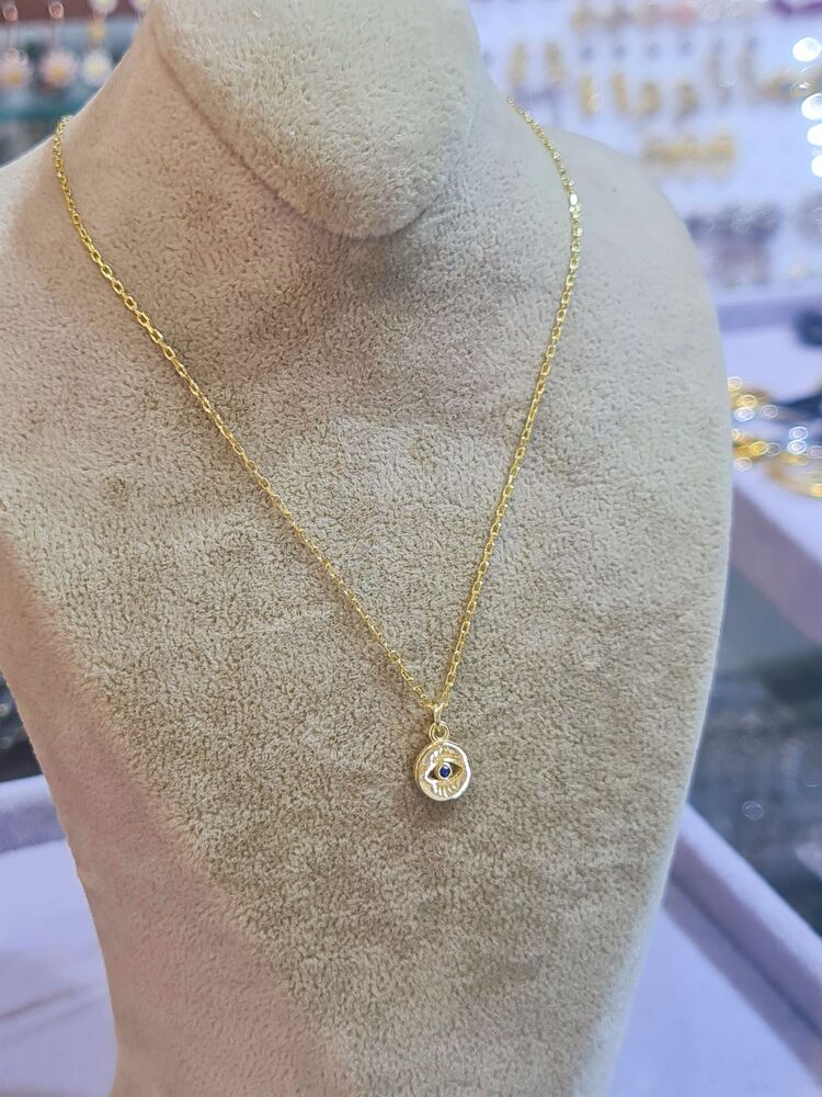 mini gold renk göz kolye