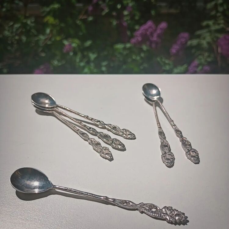 Gümüş Kaplama 6'lı Çay Kaşığı