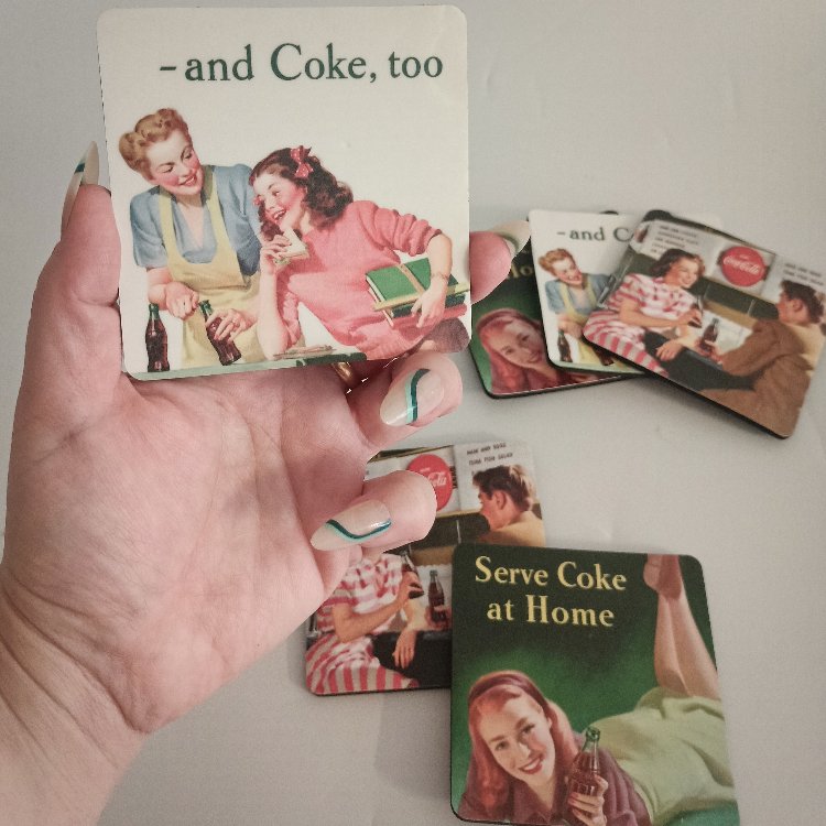 Retro Coca Cola Bardak Altlığı - 3'lü Set