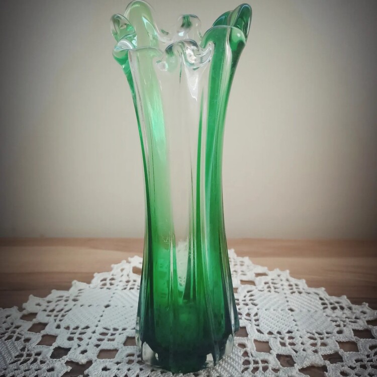 Murano Sommerso Çift Renk Vazo