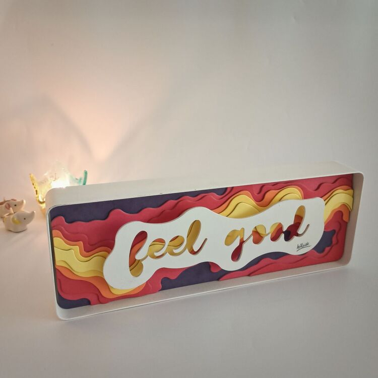 Retro Metal Çerçeveli Feel Good Tabela