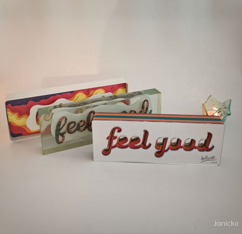 Retro Aynalı Feel Good Tabela