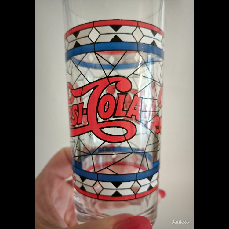 Pepsi Tiffany Vitray Bardak - Ağ Desenli