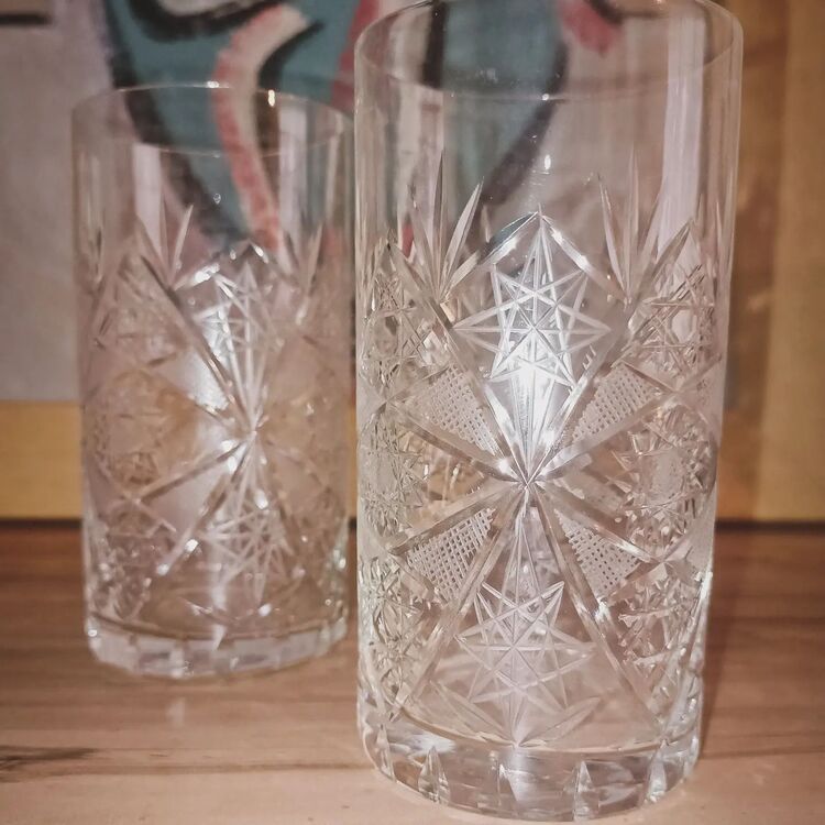 Kristal Çift Su Bardağı 