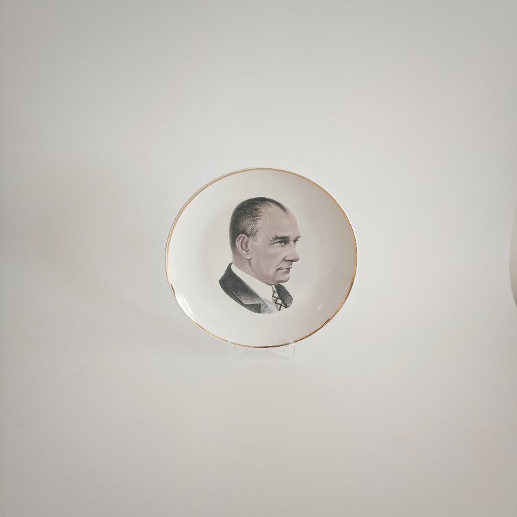 Sümerbank Atatürk Portreli Dekor Tabak