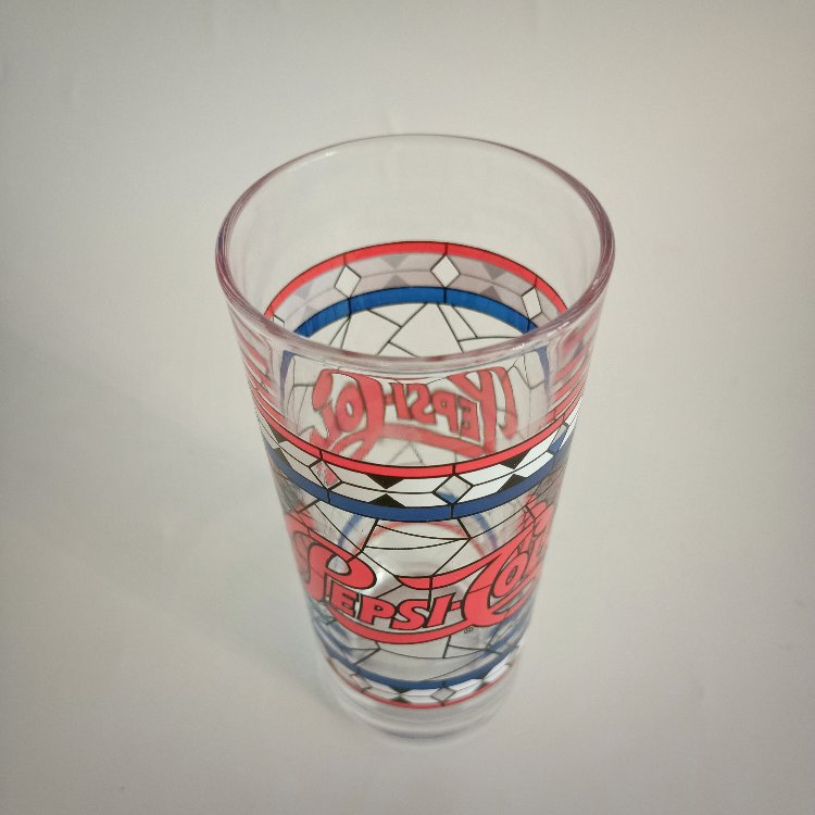 Pepsi Tiffany Vitray Bardak - Ağ Desenli
