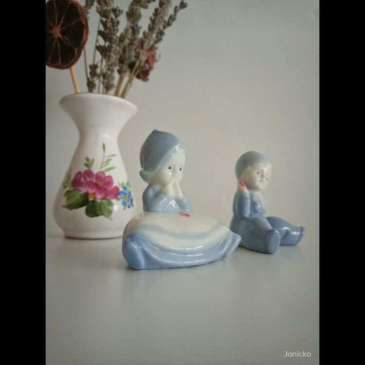 Hollandalı Vintage Porselen Çift