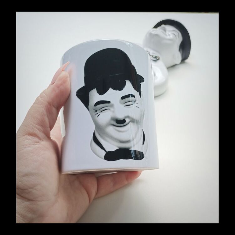 Laurel&Hardy Seramik Havluluk-Fırçalık
