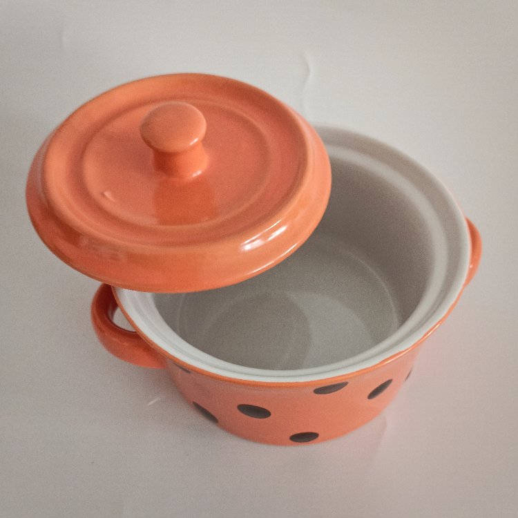 Retro Turuncu Mini Güveç