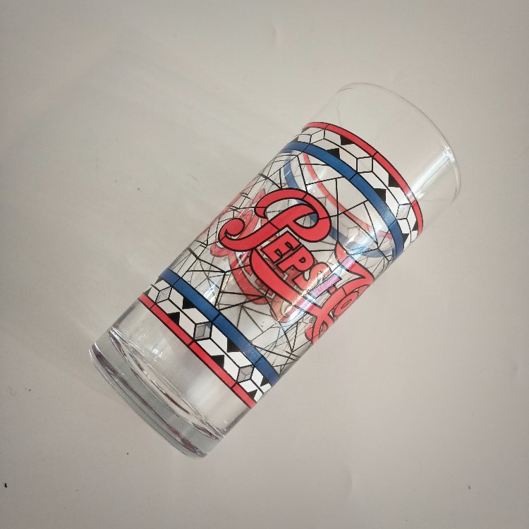 Pepsi Tiffany Vitray Bardak - Ağ Desenli