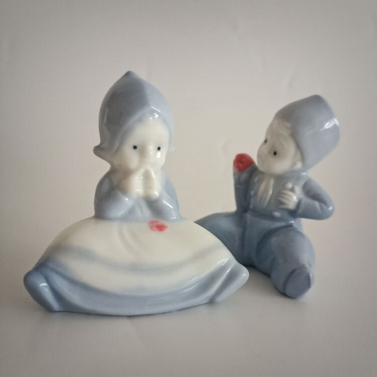 Hollandalı Vintage Porselen Çift