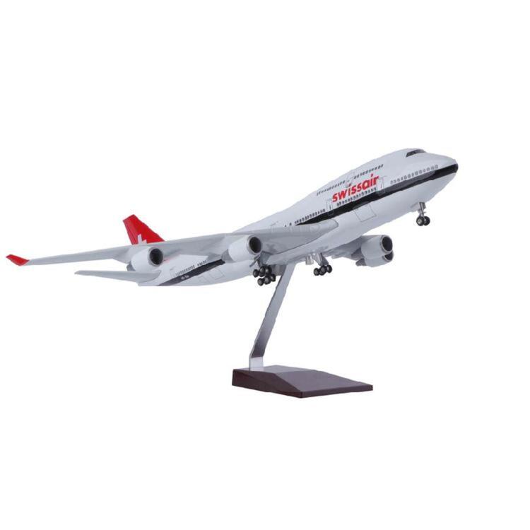 HEDİYELİK-MAKET UÇAKLAR-SWISSAIR-ÖLÇEK : 1:160 47 CM-JB747SWISSAIR