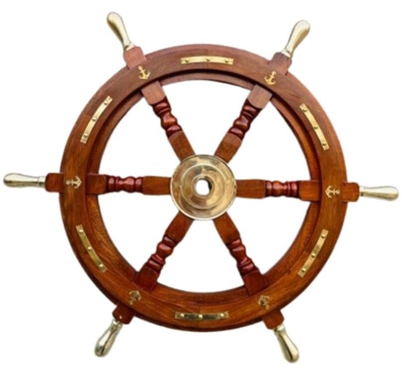 DENİZCİLİK GRUBU-Marine Pirinç Aksesuar-AHŞAP DÜMEN-61x61x5 CM-JTTR2399