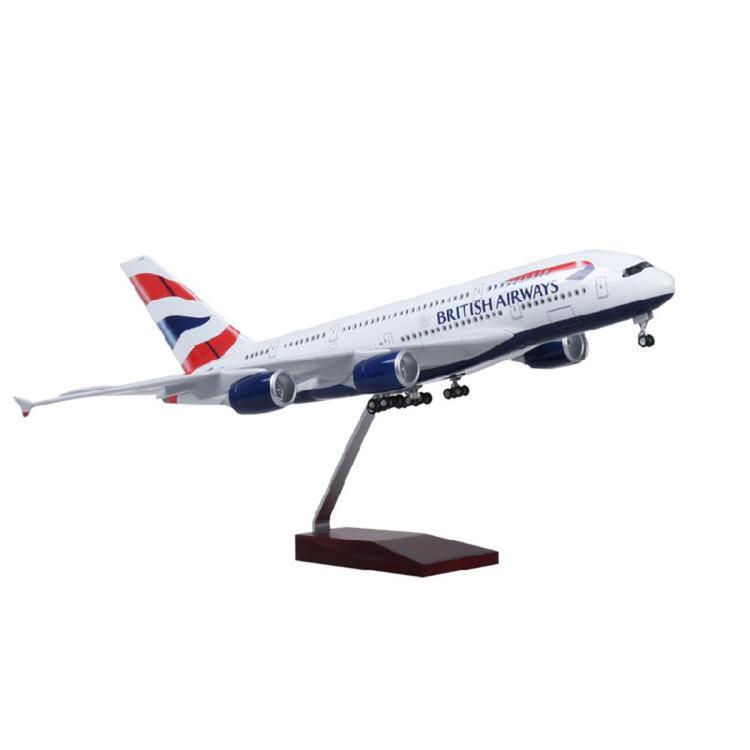 HEDİYELİK-MAKET UÇAKLAR-BRITISH-ÖLÇEK : 1:160 45,5 CM-JA380BRITISH