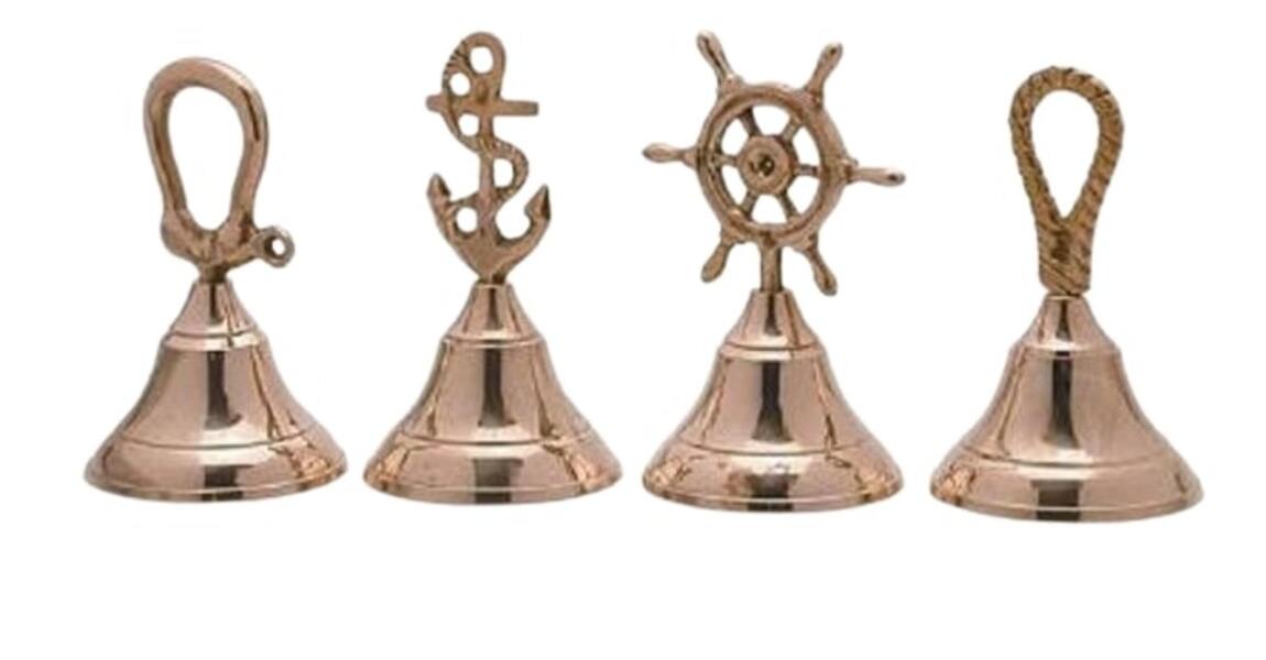  DENİZCİLİK GRUBU-Marine Pirinç Aksesuar-MASA ÜSTÜ ZİL 4 LÜ-13x6x6 CM ADET-JTTR36215
