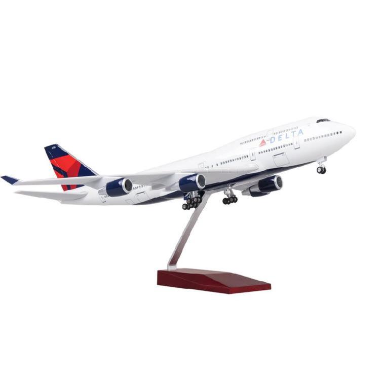 HEDİYELİK-MAKET UÇAKLAR-DELTA-ÖLÇEK : 1:160 47 CM-JB747-400DELTA