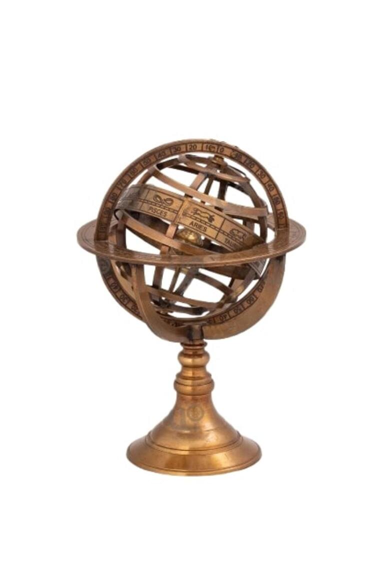 DENİZCİLİK GRUBU-Marine Pirinç Aksesuar-ASTRONOMİK KÜRE-20x13x13 CM-JTTR44337