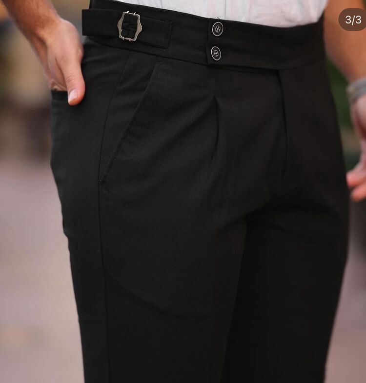 SLIMFİT KEMERLİ KUMAŞ PANTOLON