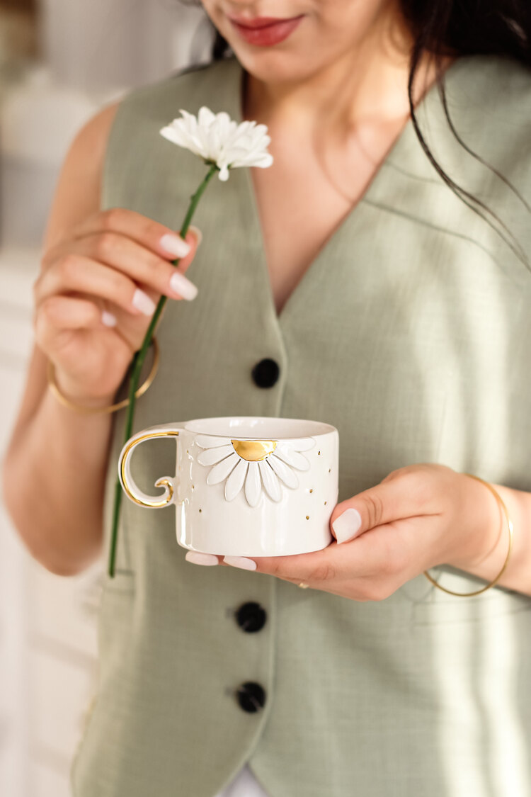 White Gerbera ✨ Mug