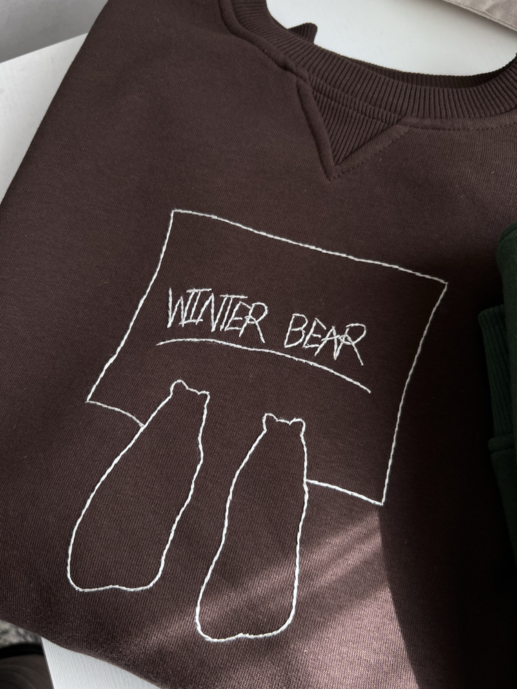 Winter Bear Brown Sweatshirt 