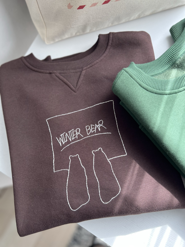 Winter Bear Brown Sweatshirt 