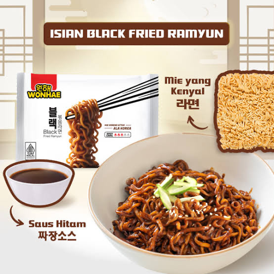 Wonhae Black Fried Ramyun (jajang soslu)