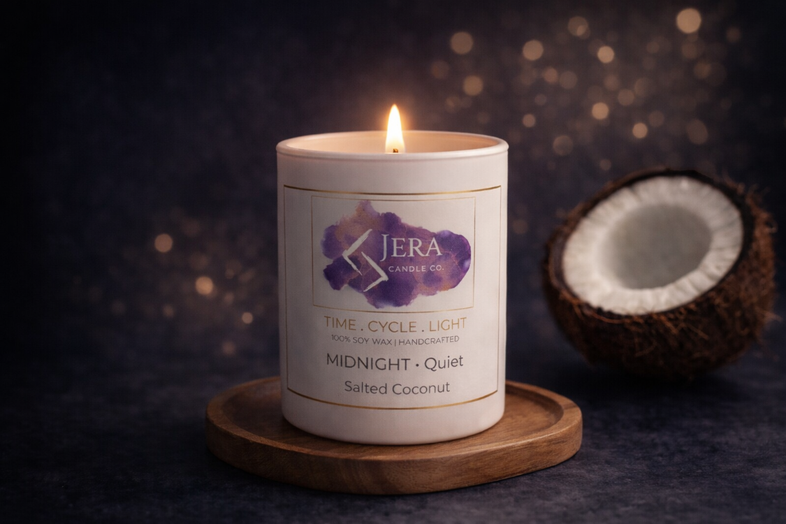MIDNIGHT - Quiet | Salted Coconut | %100 Doğal Soya ve Hindistan Cevizi Mum