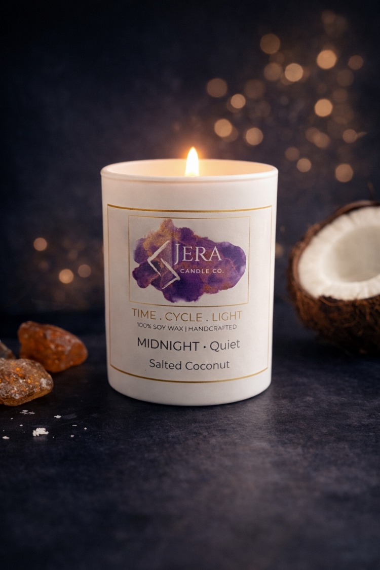 MIDNIGHT - Quiet | Salted Coconut | %100 Doğal Soya ve Hindistan Cevizi Mum