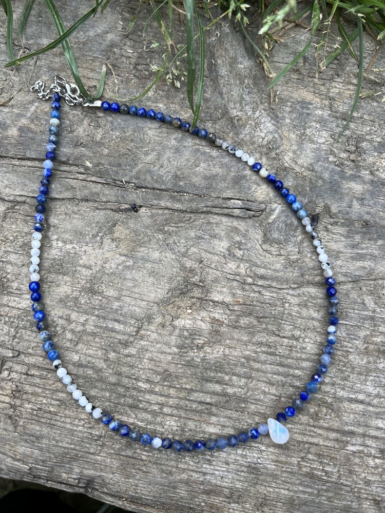 Lapis Lazuli & Ay Taşı Kolye