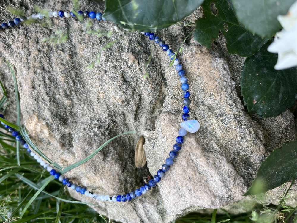 Lapis Lazuli & Ay Taşı Kolye