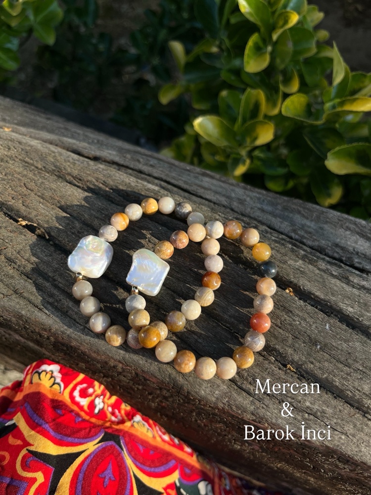 Mercan & Barok İnci | Bileklik