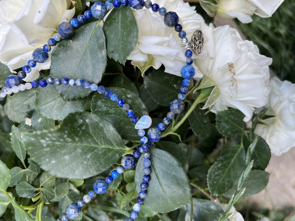 Lapis Lazuli & Ay Taşı Kolye