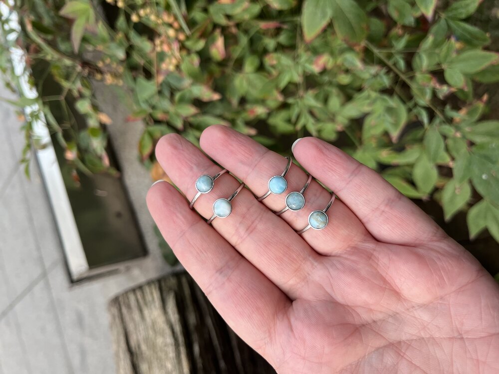 Larimar Yüzük (Çelik)