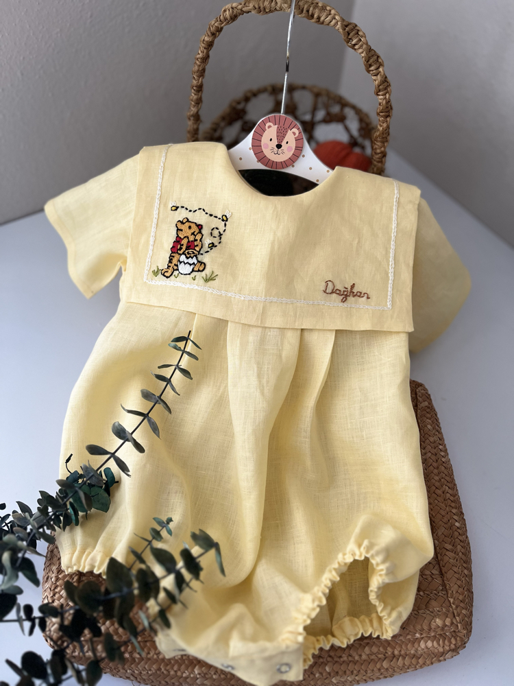 Winnie Pooh Sarı Romper