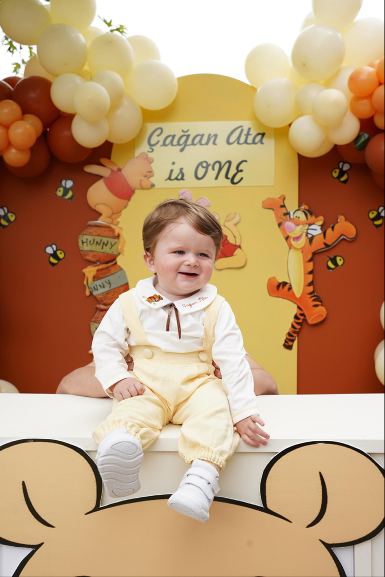 Sarı keten winnie pooh lu takım