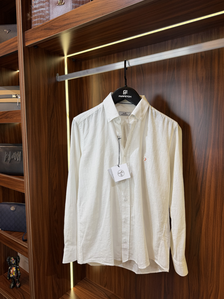 Hermes Premium Pamuk Keten Gömlek T-1
