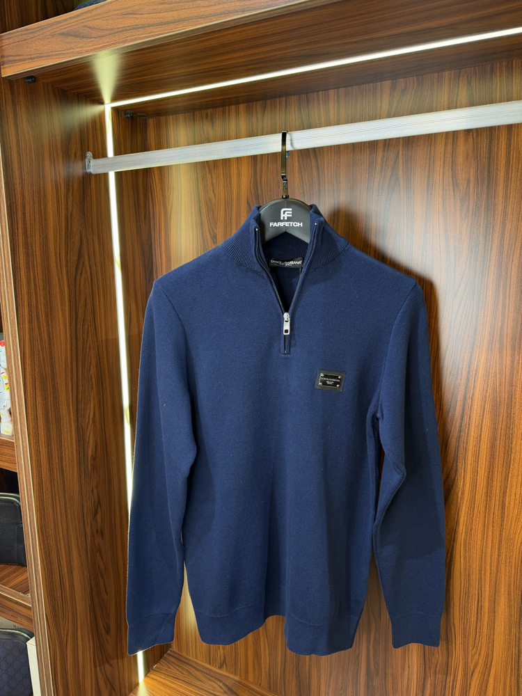 Dolce Gabbana Yarım Fermuarlı Premium Sweatshirt T-1