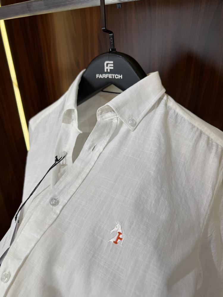 Hermes Premium Pamuk Keten Gömlek T-1