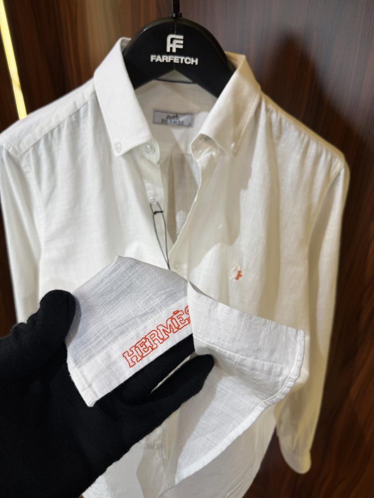 Hermes Premium Pamuk Keten Gömlek T-1