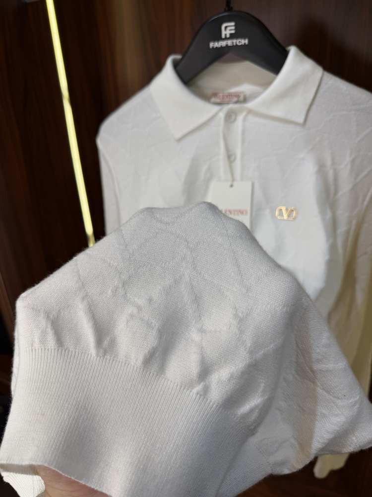 Valentino Polo Yaka  Premium Pamuk Sweatshirt T-1