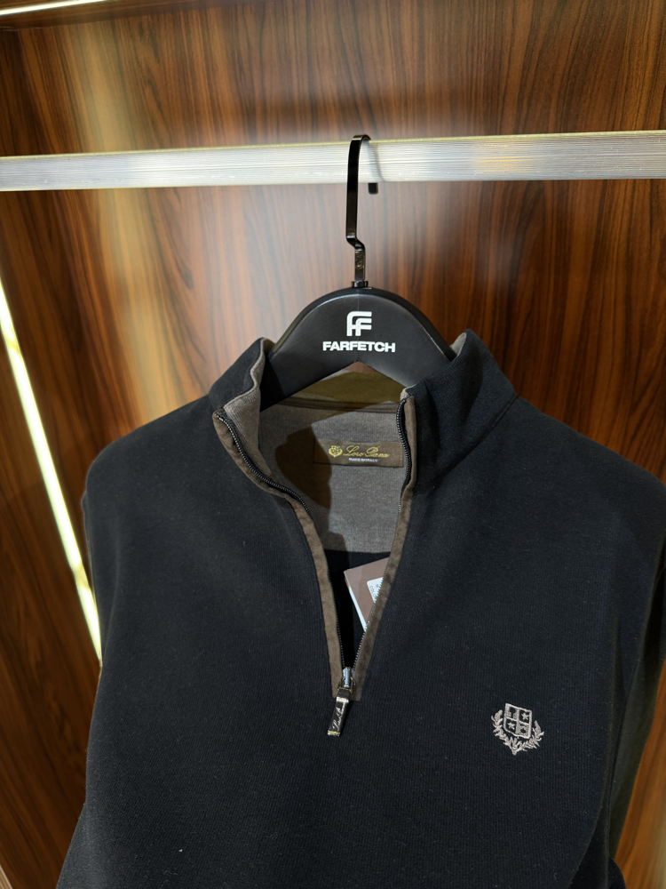 Loro Piana Yarım Fermuarlı Premium Sweatshirt T-1
