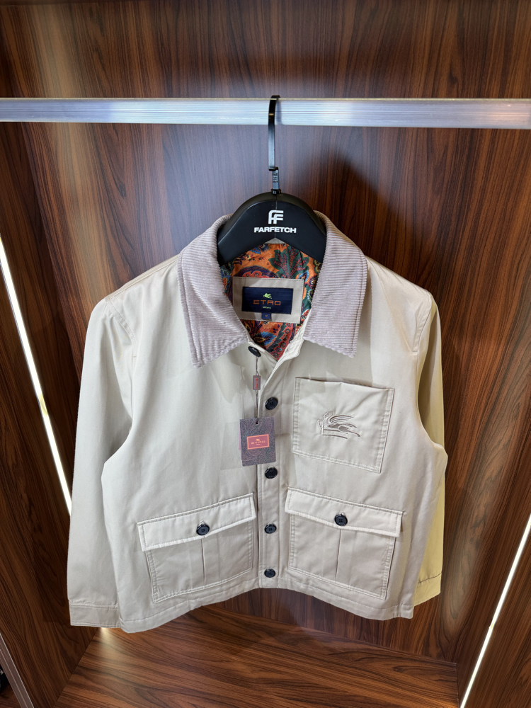 Etro Bej Logo Nakışlı Mont T-1