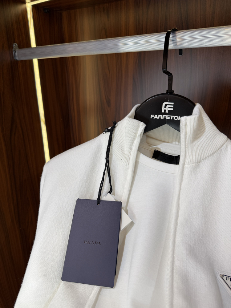Prada Premium Pamuk Tam Fermuarlı Hırka T-1