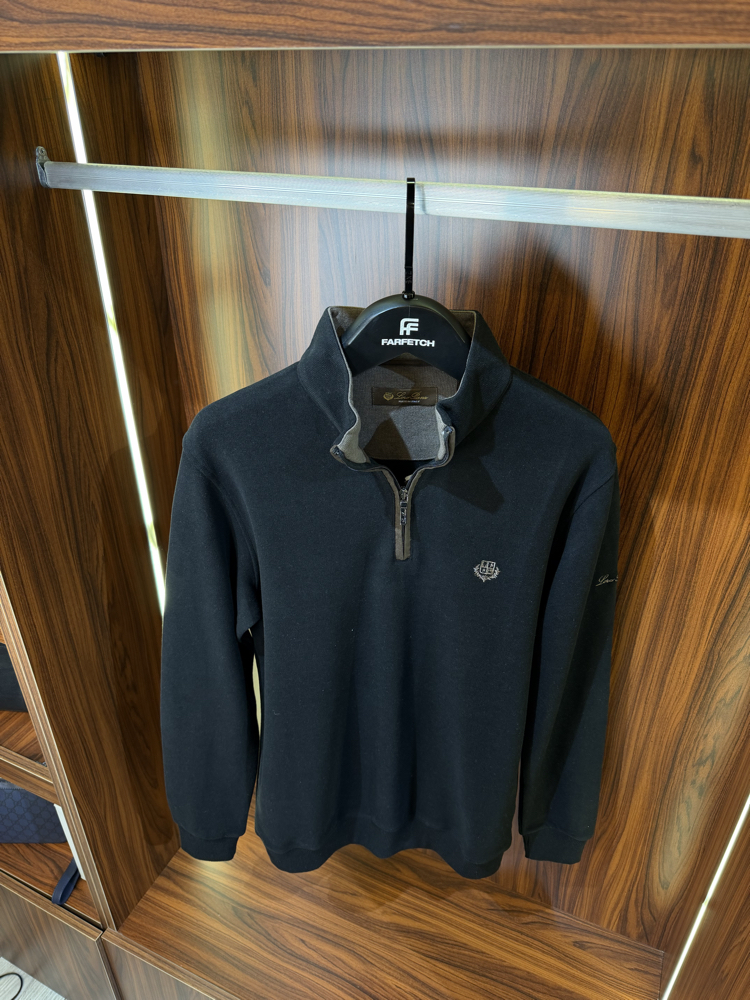 Loro Piana Yarım Fermuarlı Premium Sweatshirt T-1